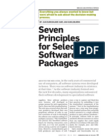 Seven Principles For Selecting Software Packages