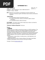 Experiment No 5: AIM: Study The Use of Network Reconnaissance Tools Like WHOIS, Dig