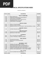 Technical Specifications Index