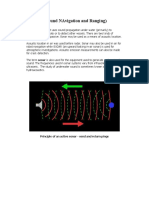 Sonar (Sound Navigation and Ranging) : Principle of An Active Sonar - Send and Return Pings