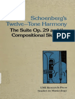 Schoenbergs Twelve-Tone Harmony The Suite Op. 29 and The Compositional Sketches by Martha M. Hyde