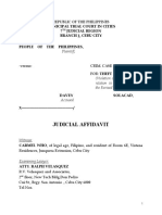 Judicial Affidavit: (Violation of Art. 308 in Relation To Art. 309 of The Revised Penal Code)