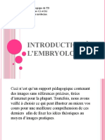 1) Introduction À L'embryologie