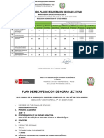 Plan de Recuperación Horas Lectivas de Materia Prima e Insumos en Bebidas Industriales