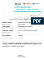 Alerta No#178-2018 - Catéteres Thermocool Smarttouch SF Biosense Webster