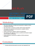 Test Plan: Lecture 5: Week 5 SEN 460: FALL 2016