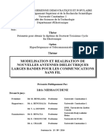 Modelisation Et Realisation de Nouvelles Antennes Dielectriques Larges Bandes Pour Les Communications Sans Fil