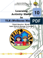 Learning Activity Sheet in TLE (Wellness Massage) : Third Quarter-Week 7