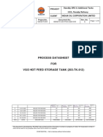 Process Datasheet FOR Vgo HDT Feed Storage Tank (203-Tk-012)