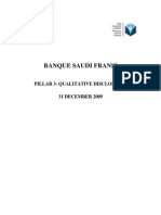 Banque Saudi Fransi: Pillar 3-Qualitative Disclosures 31 DECEMBER 2009