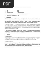 Plan Anual de Trabajo Del Club de Ciencias y Tecnología