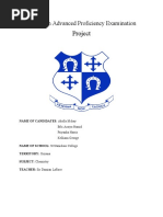 Lower Six Science - Chemistry Project