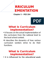 Curriculum Implementation: Chapter 5 - PED 204