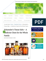 Schuessler's Tissue Salts - A Medicine Chest For The Whole Family - Homeopathy Plus