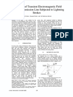 Calculation Transient Electromagnetic Field Around A Transmission Line Subjected To Lightning Strokes