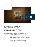 Management Information System of Nestle Vicky Thote 654854