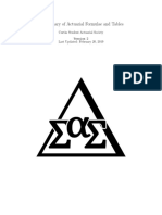 A Summary of Actuarial Formulae and Tables: Curtin Student Actuarial Society Last Updated: February 20, 2019