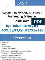 Accounting Policies, Changes in Accounting Estimates and Errors