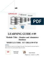 Monitoring and Administering Database