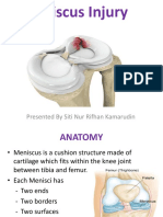 Meniscus Injury: Presented by Siti Nur Rifhan Kamarudin