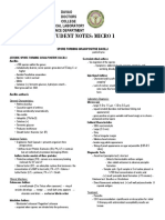 Student Notes: Micro 1: Davao Doctors College Medical Laboratory Science Department