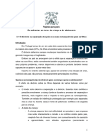 O Divorcio Ou Separação Dos Pais e As Suas Consequências para Os Filhos