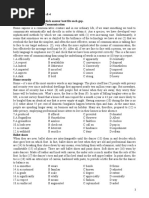 Cpe Practice Test 3 & 4 Section 1 Part 1. Read and Decide Which Answer Best Fits Each Gap. in Praise of Face To Face Communication