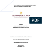 Aumentativo de Comunicación en Sujeto Con Deficiencia Motora - Estudio de Caso