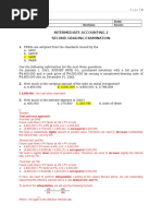 Intermediate Accounting 2 Second Grading Examination: Name: Date: Professor: Section: Score