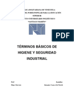 Terminos de Higiene y Seguridad Industrial