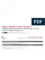 Grade 7: Module 1: Unit 2: Lesson 2: Establishing Routines For Discussing A Long