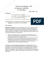 Ans.1) (Chapter 1) : Management Accounting Is The Process of Identification, Measurement, Accumulation, Analysis