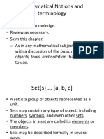 Mathematical Notations and Set Theory