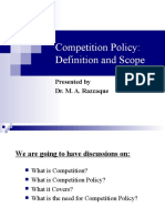 Competition Policy: Definition and Scope: Presented by Dr. M. A. Razzaque