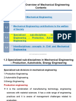 1.3 Specialized Sub-Disciplines in Mechanical Engineering - Production, Automobile, Energy Engineering