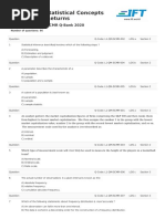 Level I R07 Statistical Concepts and Market Returns: Test Code: L1 R07 SCMR Q-Bank 2020