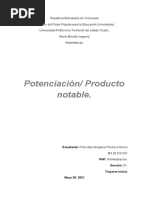 Potenciacion. Producto Notable