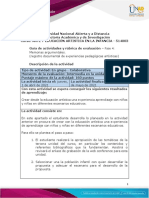 Guía de Actividades y Rúbrica de Evaluación - Unidad 3 - Fase 4 - Memorias Argumentales