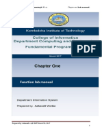 ) Chapter One (: Fundamentals of Programming2 (Lab Manual)