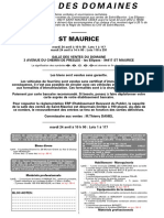 ST Maurice: Mardi 24 Avril À 10 H 00: Lots 1 À 117 Mardi 24 Avril À 14 H 00: Lots 118 À 291