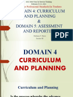 Domain 4: Curriculum and Planning & Domain 5: Asessment and Reporting