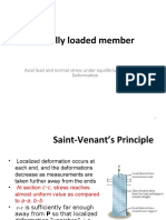 Axially Loaded Member: Axial Load and Normal Stress Under Equilibrium Load, Elastic Deformation