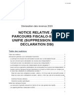 Notice Relative Au Parcours Fiscalo-Social Unifie (Suppression de La Declaration Dsi)