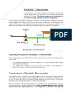 Working Principle of Bimetallic Thermometer