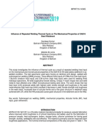 Influence of Repeated Welding Thermal Cycle On The Mechanical Properties of SA516