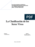 Investigación-Clasificacion de Los Seres Vivos