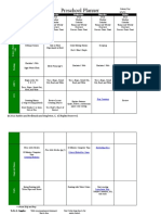 Preschool Planner: Monday Tuesday Wednesday Thursday Friday