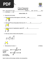 1 Term 2 Assessment Mathematics Class VII: Beaconhouse School System