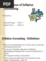 Application of Inflation Accounting