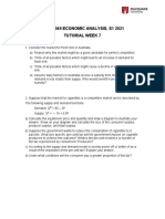 Econ6049 Economic Analysis, S1 2021 Tutorial Week 7: Macquarie Business School Department of Economics